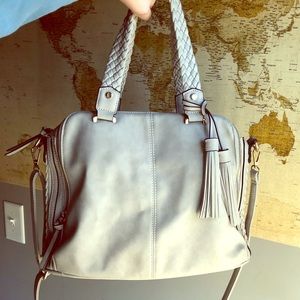 Francescas Grey tassel tote purse